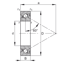 ǽ|S 7602020-2RS-TVP, 򣬽| a = 60ƹɂȴܷ