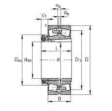 {ĝLS 239/900-K-MB + H39/900,  DIN 635-2 ˜ʵҪߴ, F׺;o