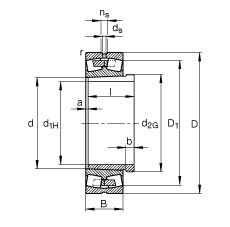 {ĝLS 23176-K-MB + AH3176G,  DIN 635-2 ˜ʵҪߴ, F׺ж